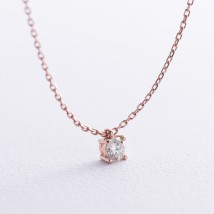 Gold necklace with one stone (diamond) flask0112di Onix 46