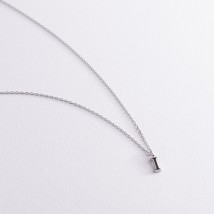 Серебряное колье "І" 18621ч Онікс  45