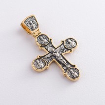 Православный крест (чернение,позолота) 131789 Онікс