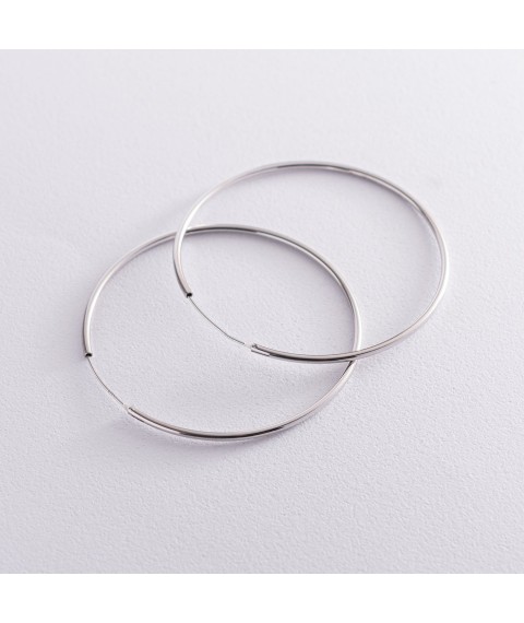 Earrings - rings in silver (6.1 cm) 122935 Onyx
