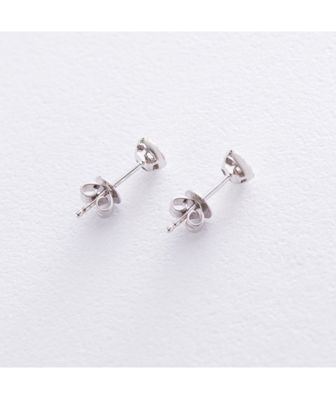 Gold stud earrings (diamond) s090 Onyx