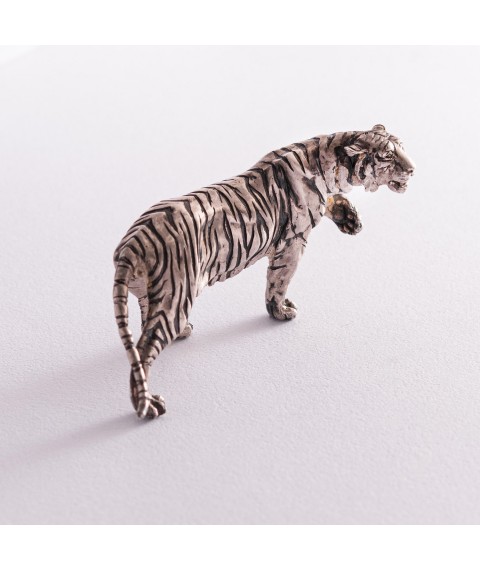 Срібна фігура "Тигр" ручної роботи 23100 Онікс