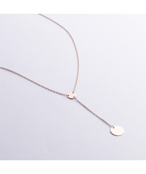 Gold necklace "Coins" (engraving possible) count02500 Onix 45