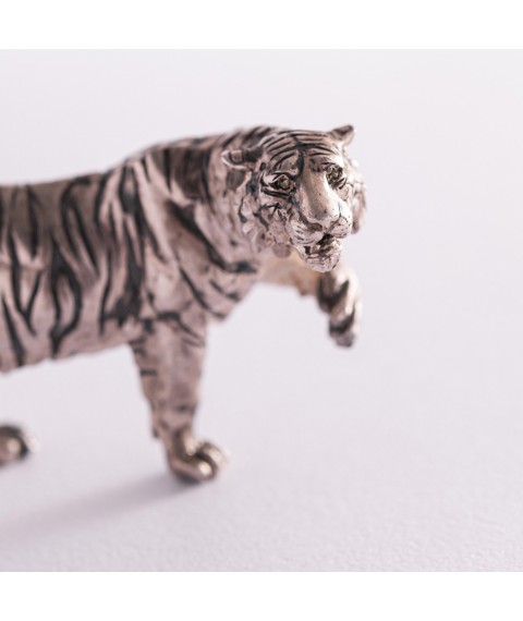 Silver figure "Tiger" handmade robots 23100 Onyx