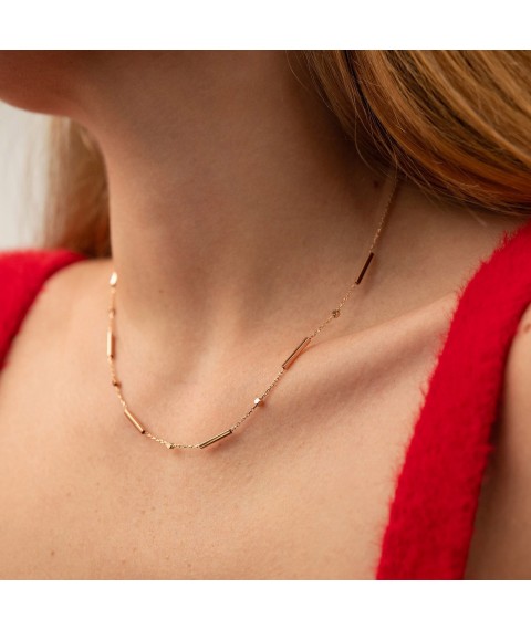 Necklace - chain in red gold kol02464 Onix 45