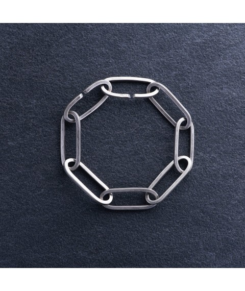 Silver bracelet "Chain" 141650 Onix 21