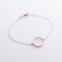 Bracelet "Cycle" in red gold b04466 Onix 18.5