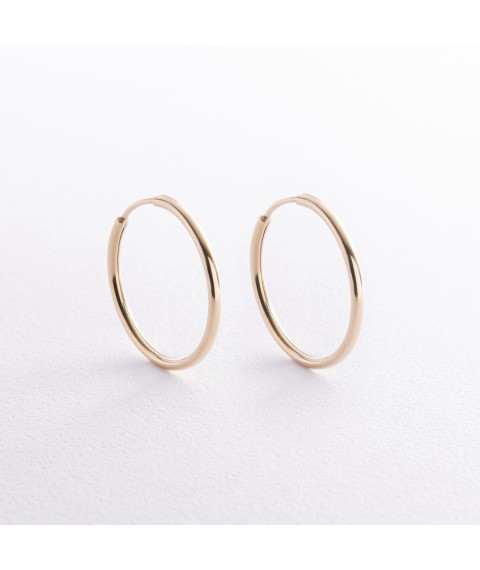 Earrings - rings in yellow gold (2.6 cm) s08534 Onyx