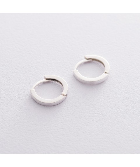 Hoop earrings in silver 122630 Onyx