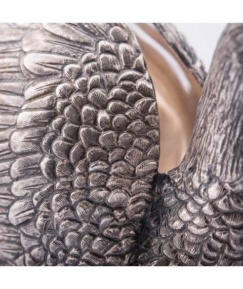 Серебряная фигура ручной работы "Лебедь" сер00014 Онікс