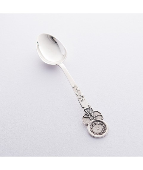 Silver teaspoon with clock 24045 Onyx