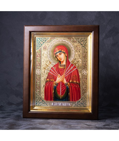 Icon "Seven-shot Mother of God" Semistr.(sus ash)-52 Onyx