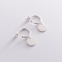 Серебряные серьги 2 в 1 с монетками 122862 Онікс