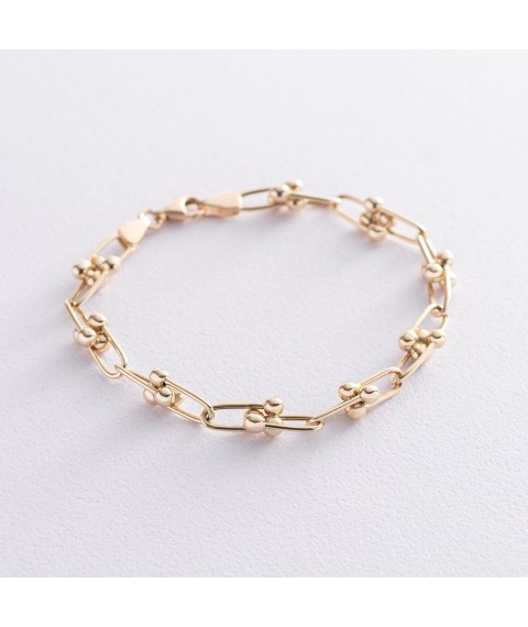 Bracelet "Fantasy" in yellow gold b04633 Onix 18