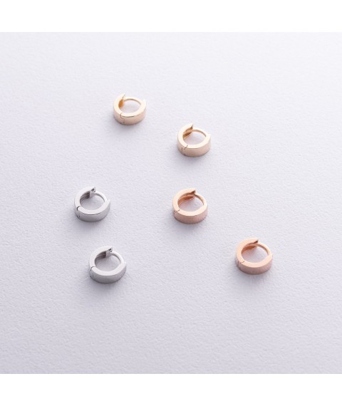 Earrings - rings in white gold mini s08820 Onyx