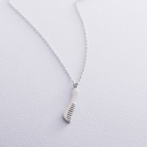 Silver necklace "Comb" 18923 Onix 45
