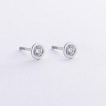 Earrings - studs with diamonds (white gold) 330911121 Onyx