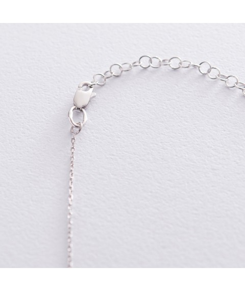 Silver necklace for engraving 181005 Onix 45