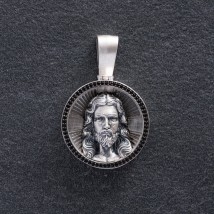 Silver pendant "Face of Jesus Christ" 1150 Onyx
