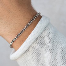 Men's silver bracelet "Infinity" 141652 Onix 21