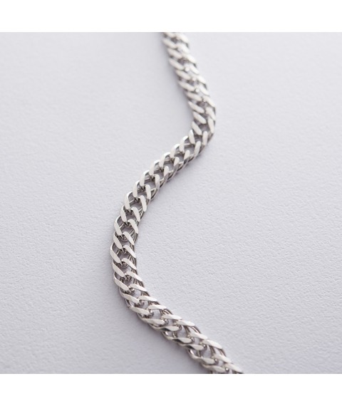 Мужской серебряный браслет (Рембо 1.2 см) ро203211 Онікс 19