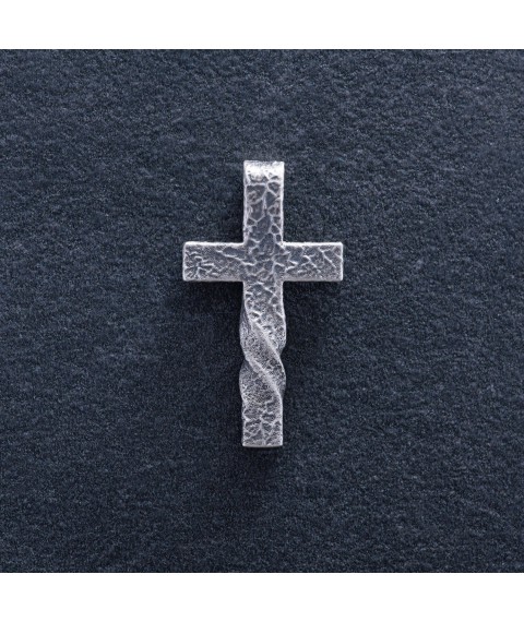 Silver cross with blackening 7092 Onyx