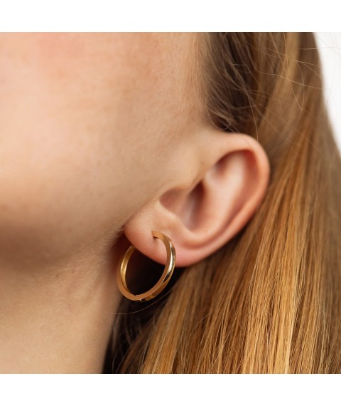 Earrings - rings in yellow gold s08764 Onyx