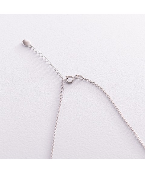 Серебряное колье с буквой "L" 1105 L Онікс  45