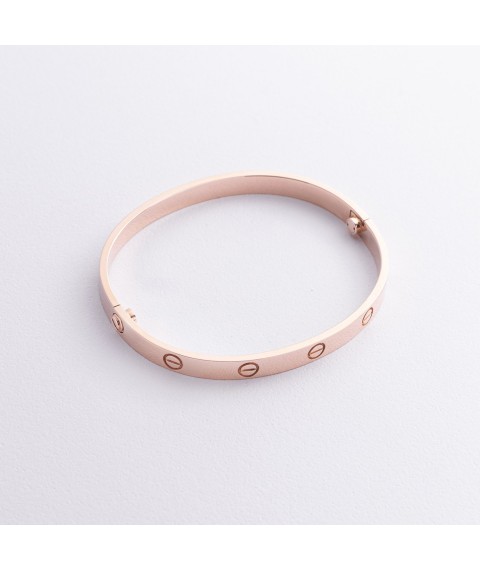 Hard bracelet "Love" in red gold 533052421 Onix 20