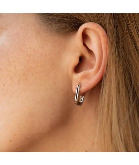 Earrings "Ethel" in silver 123349 Onyx