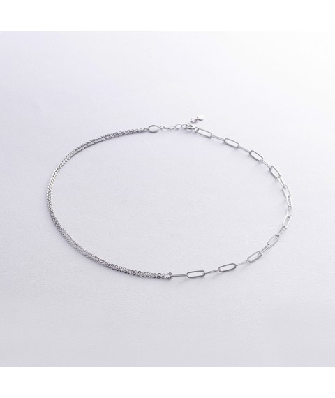 Silver necklace "Chain" 908-01414 Onix 38