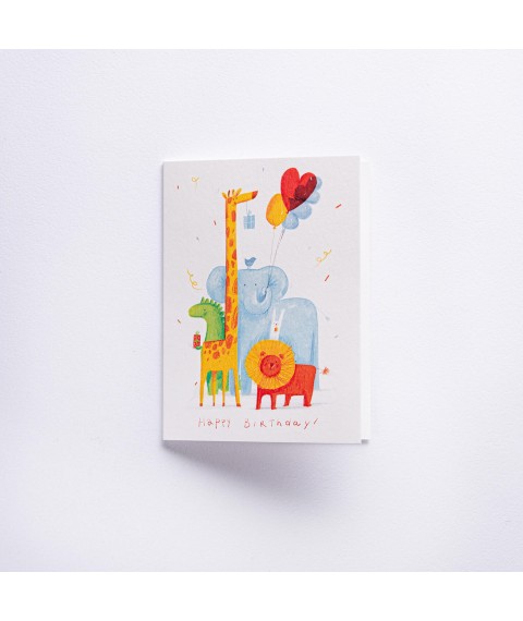 A card for your gift "Happy Birthday!" (for children) Onyx