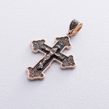 Gold cross with blackening p02771 Onyx