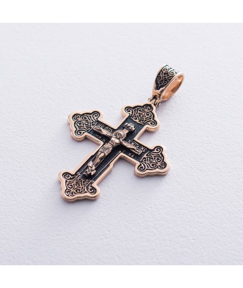 Gold cross with blackening p02771 Onyx