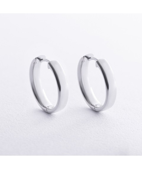 Earrings - rings in white gold s08653 Onyx