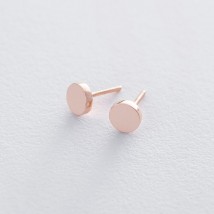 Gold stud earrings s05928 Onyx