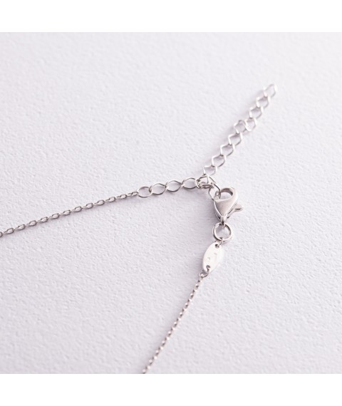 Necklace - chain in white gold kol02255 Onyx 49