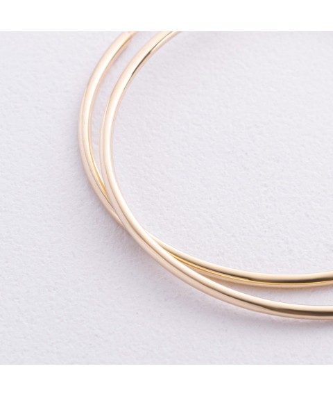 Сережки - кільця в жовтому золоті (4.8 см) с08771 Онікс