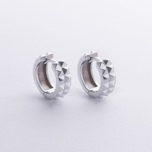 Earrings - rings "Monica" in white gold s08854 Onyx