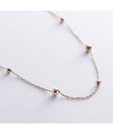 Necklace "Balls" in yellow gold count02457 Onix 43