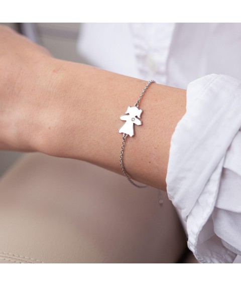 Silver bracelet "Girl" 2077 Onix 19