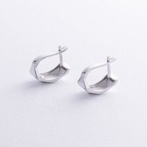 Earrings "Perfection" in white gold s08745 Onyx