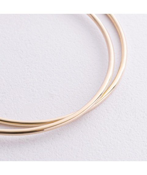 Earrings - rings in yellow gold (5.3 cm) s08770 Onyx