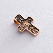 Золотий православний хрест з чорнінням п02573 Онікс
