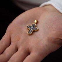 Православный крест "Голгофский" (чернение, позолота) 132720 Онікс