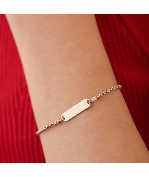 Bracelet in red gold (engraving possible) b05188 Onix 16