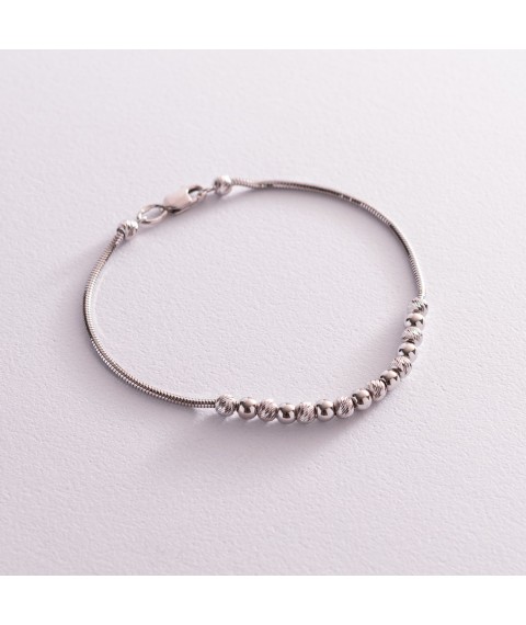 Silver bracelet "Balls" 141575 Onix 18