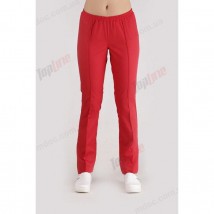 Women's medical pants White Red