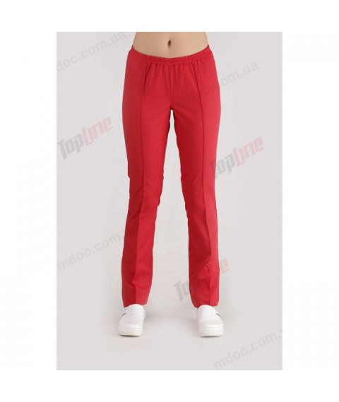 Women's medical pants White Red