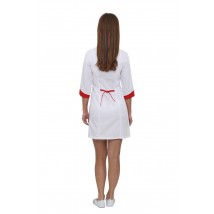 Medizinisches Kleid Ibiza Weiß-Rot